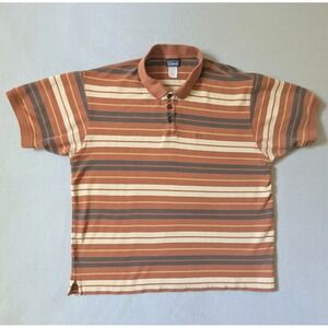 Patagonia Polo Shirt‎ Mens XL Organic Cotton Striped Soft Short Sleeve